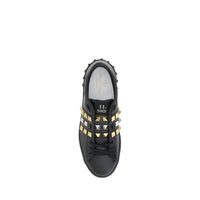 Valentino Garavani - Women's Wrockstud Sneakers - black - leather - shoes