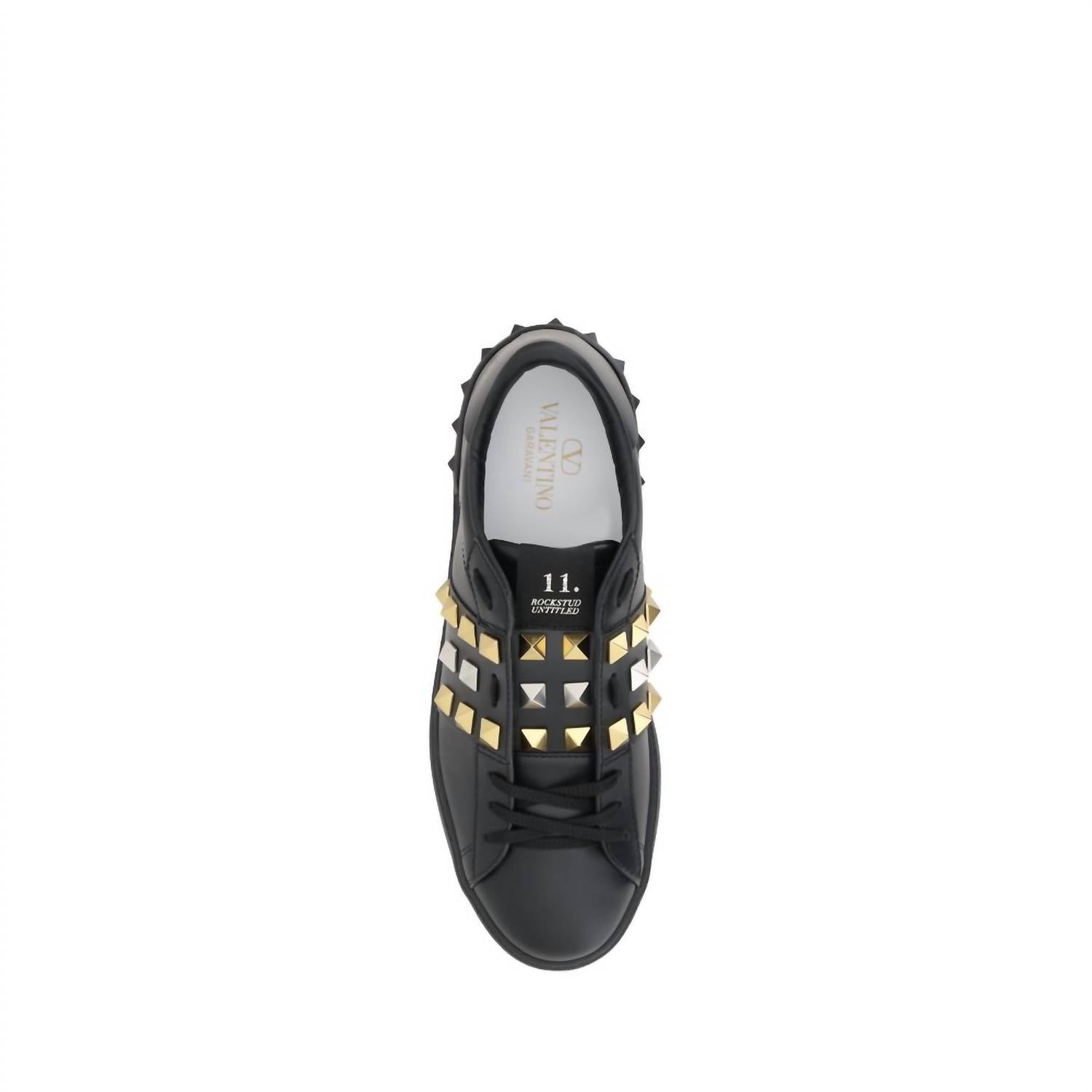 Valentino Garavani - Women's Wrockstud Sneakers - black - leather - shoes