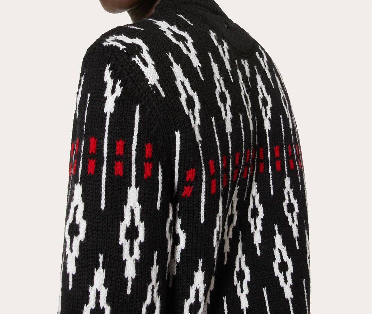 Valentino - Geometric Pattern Crew Neck Sweater