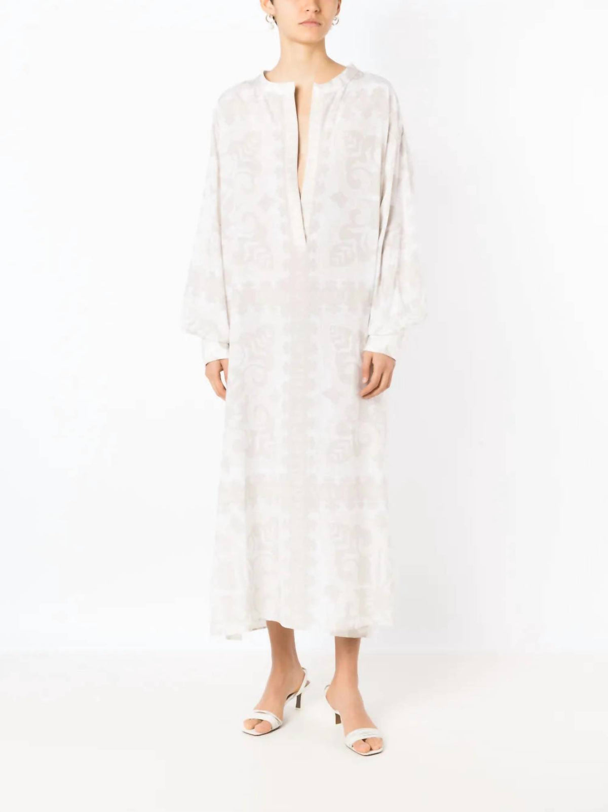 Valentino - Geometric Print Silk Cotton Dress