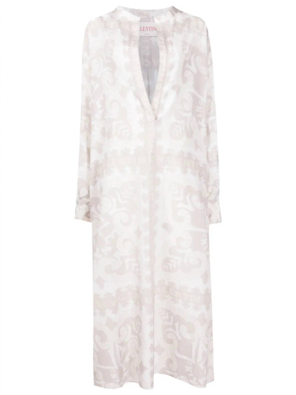 Valentino - Geometric Print Silk Cotton Dress
