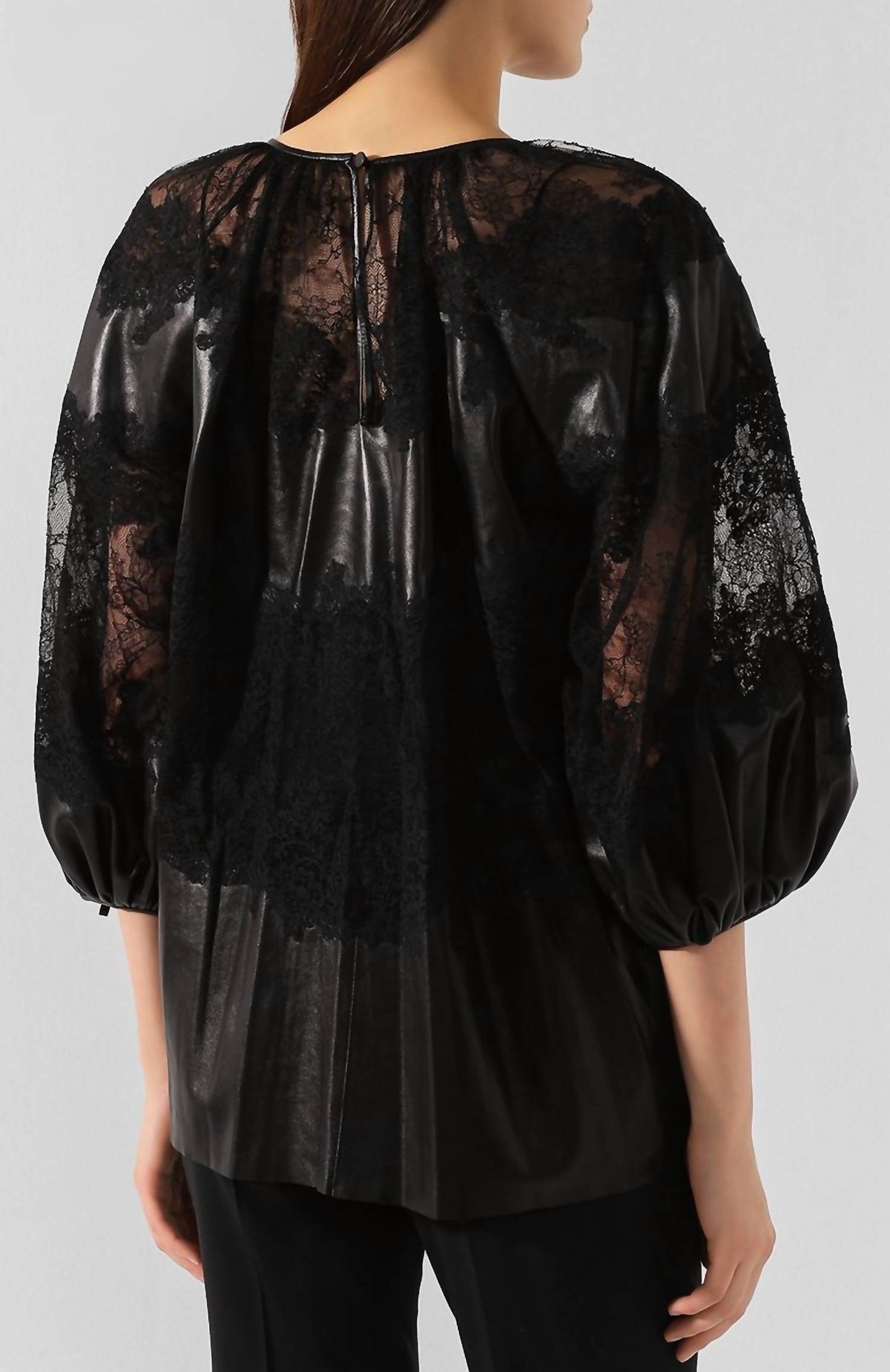Valentino - Loose Glossy Leather Blouse