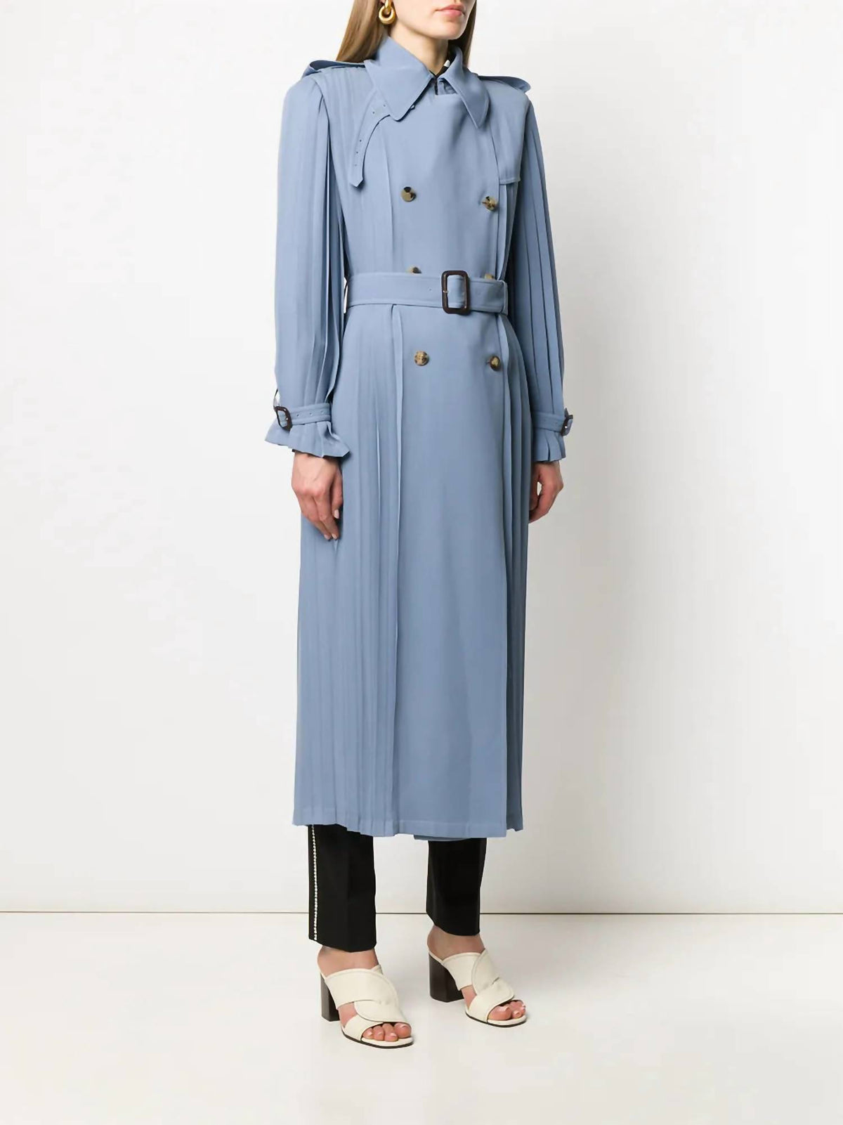 Valentino - Pleated Trench Coat
