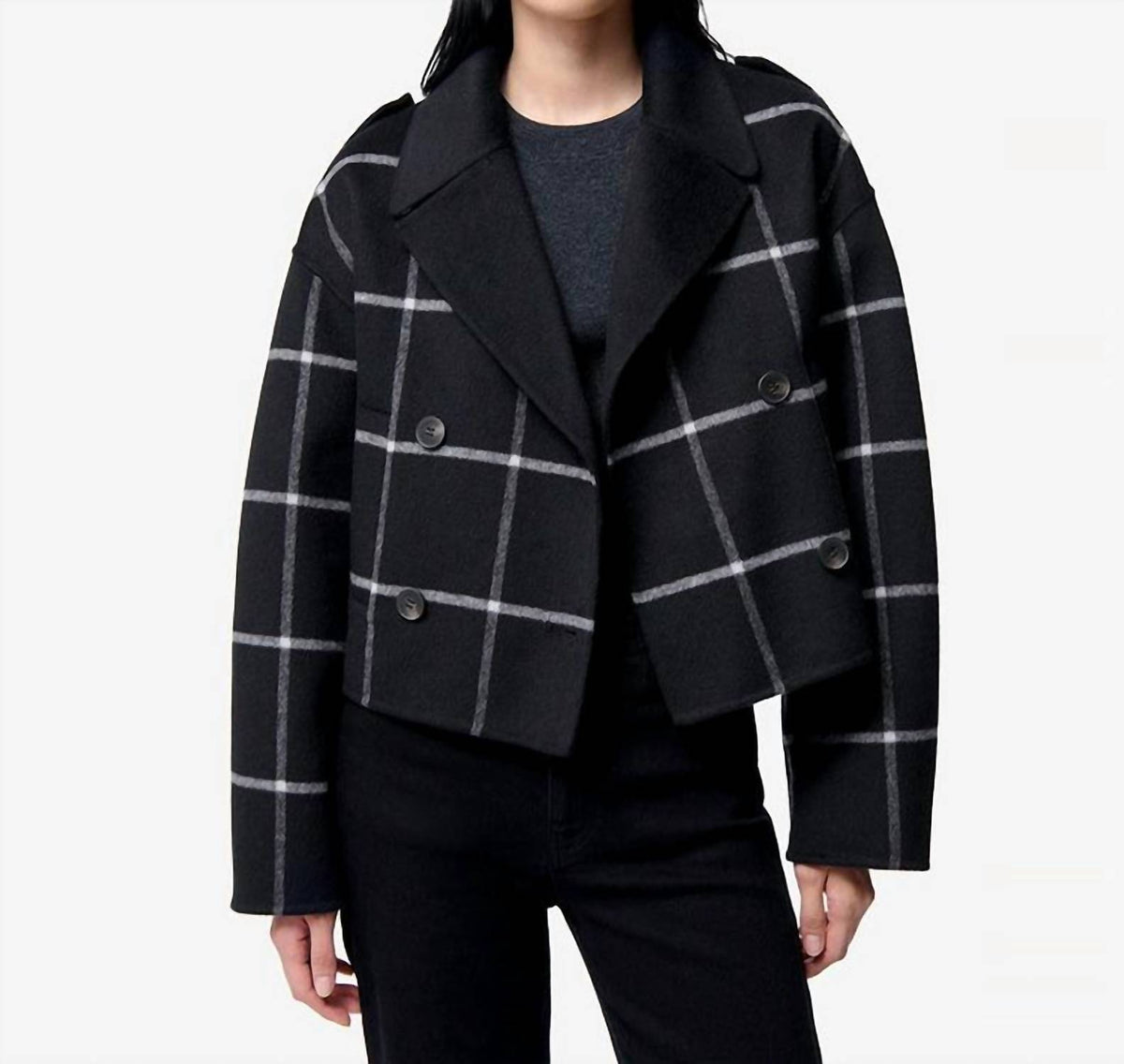 Vanessabruno - Beran Oversized Check Pattern Jacket