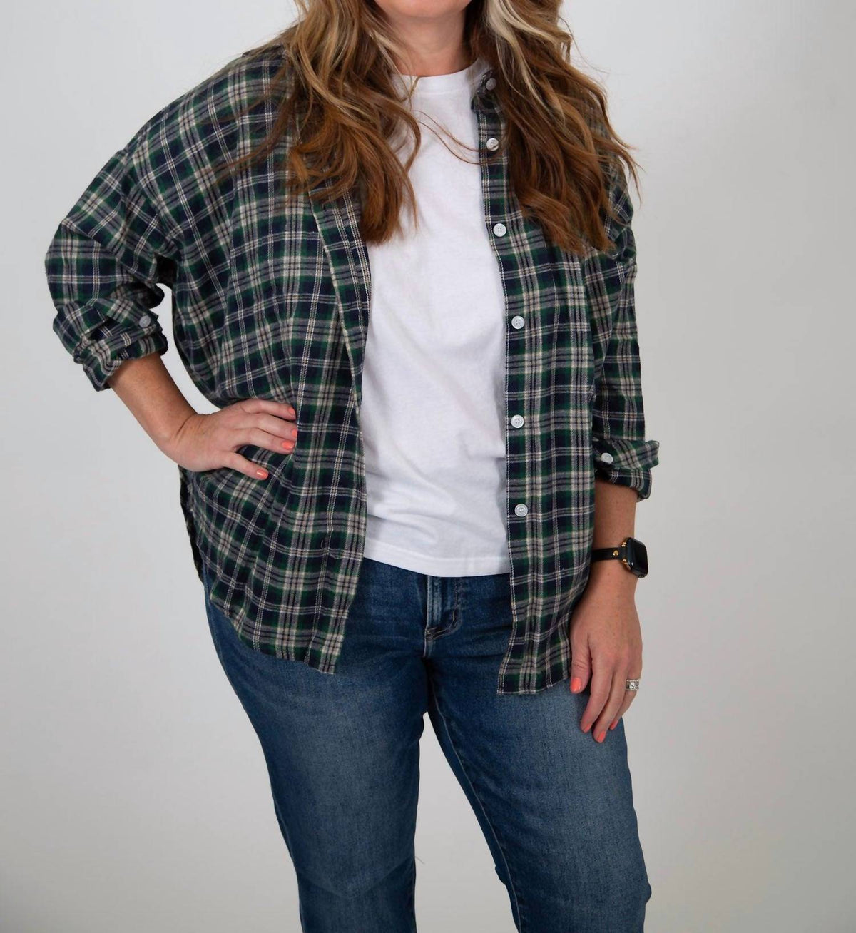 Vanilla Monkey - Button Down Plaid Shirt - Plus