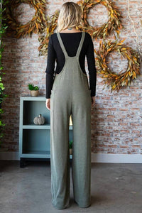 Vanilla Monkey - Solid Rib Overall Jumpsuit