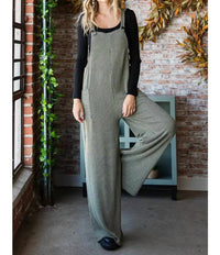 Vanilla Monkey - Solid Rib Overall Jumpsuit