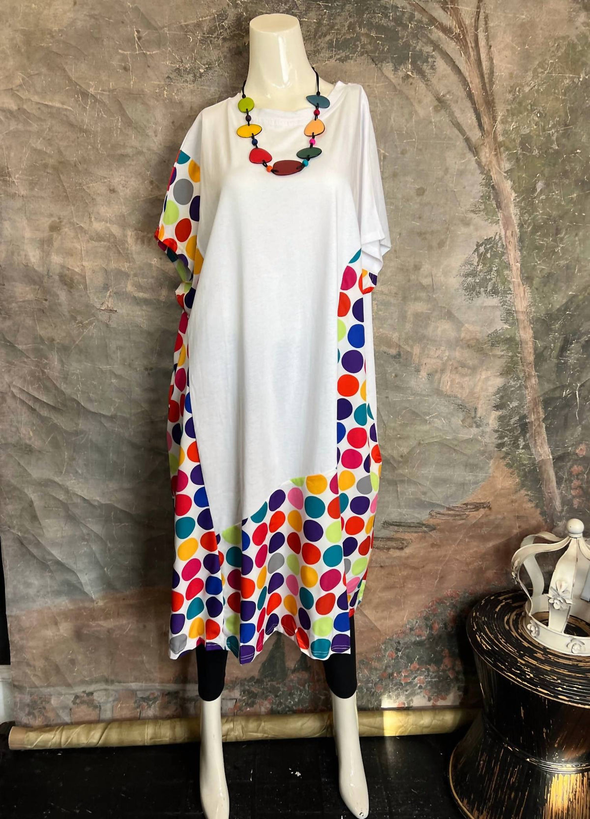 Vanite Couture - Women's Rainbow Dots Dress