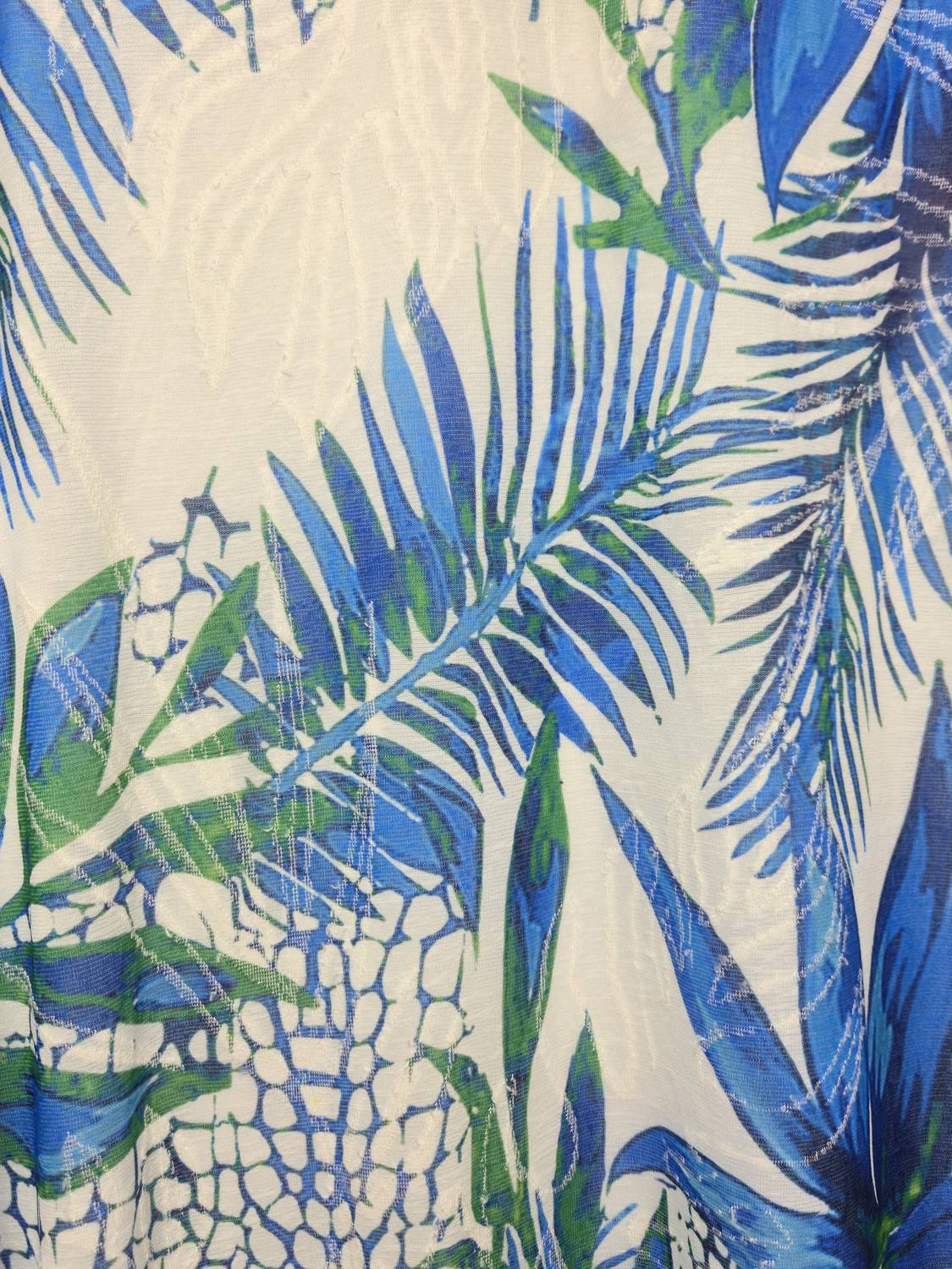 Variations - Maxi Dress Leaf Print - blue - clothing - dresses