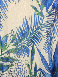 Variations - Maxi Dress Leaf Print - blue - clothing - dresses