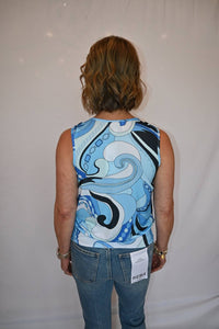 Vava - Cirque Sleeveless Top Blouse - blouses - blue - clothing