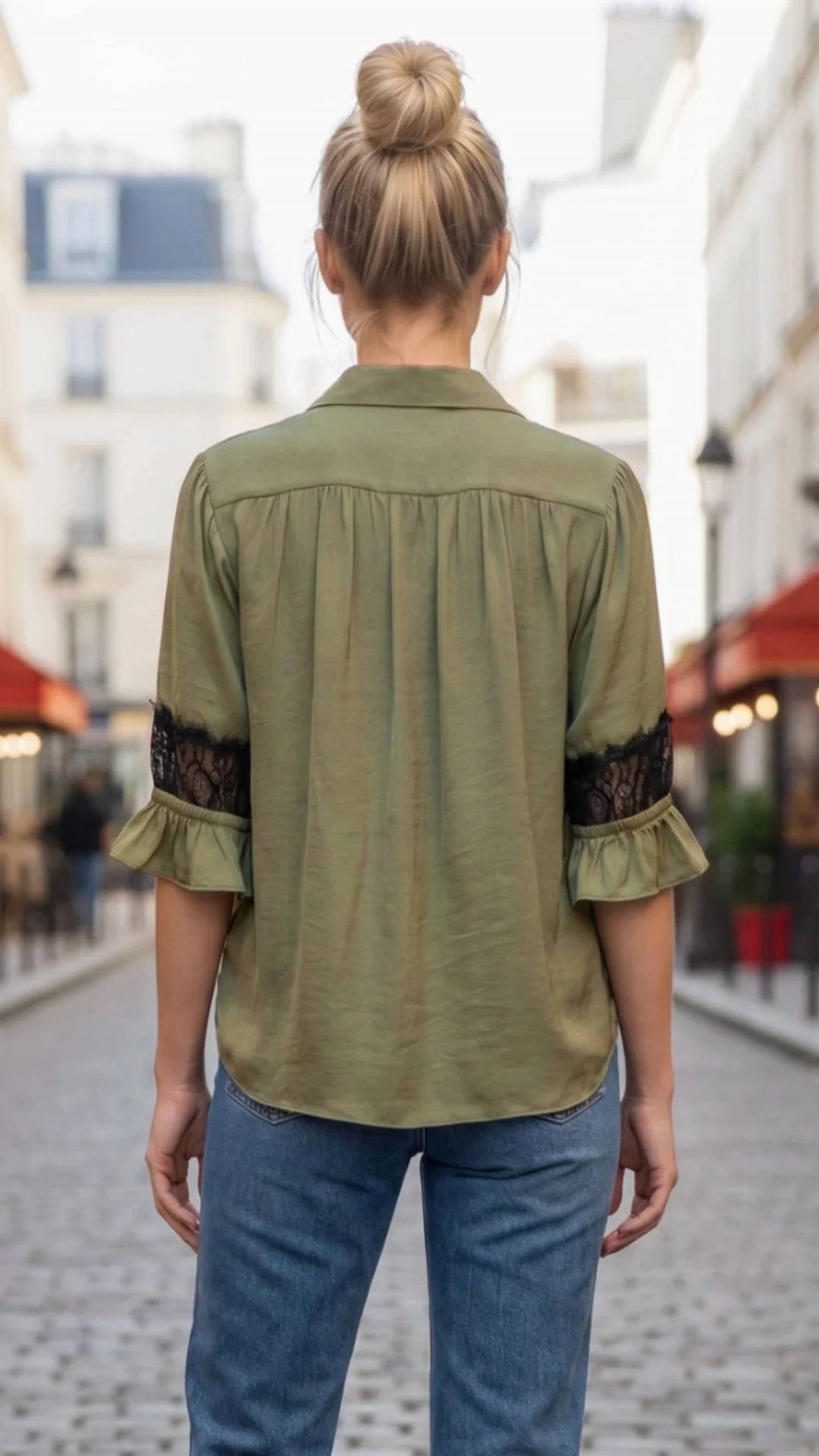 Vava - Lace Insert Blouse