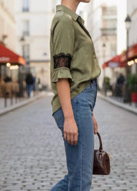 Vava - Lace Insert Blouse