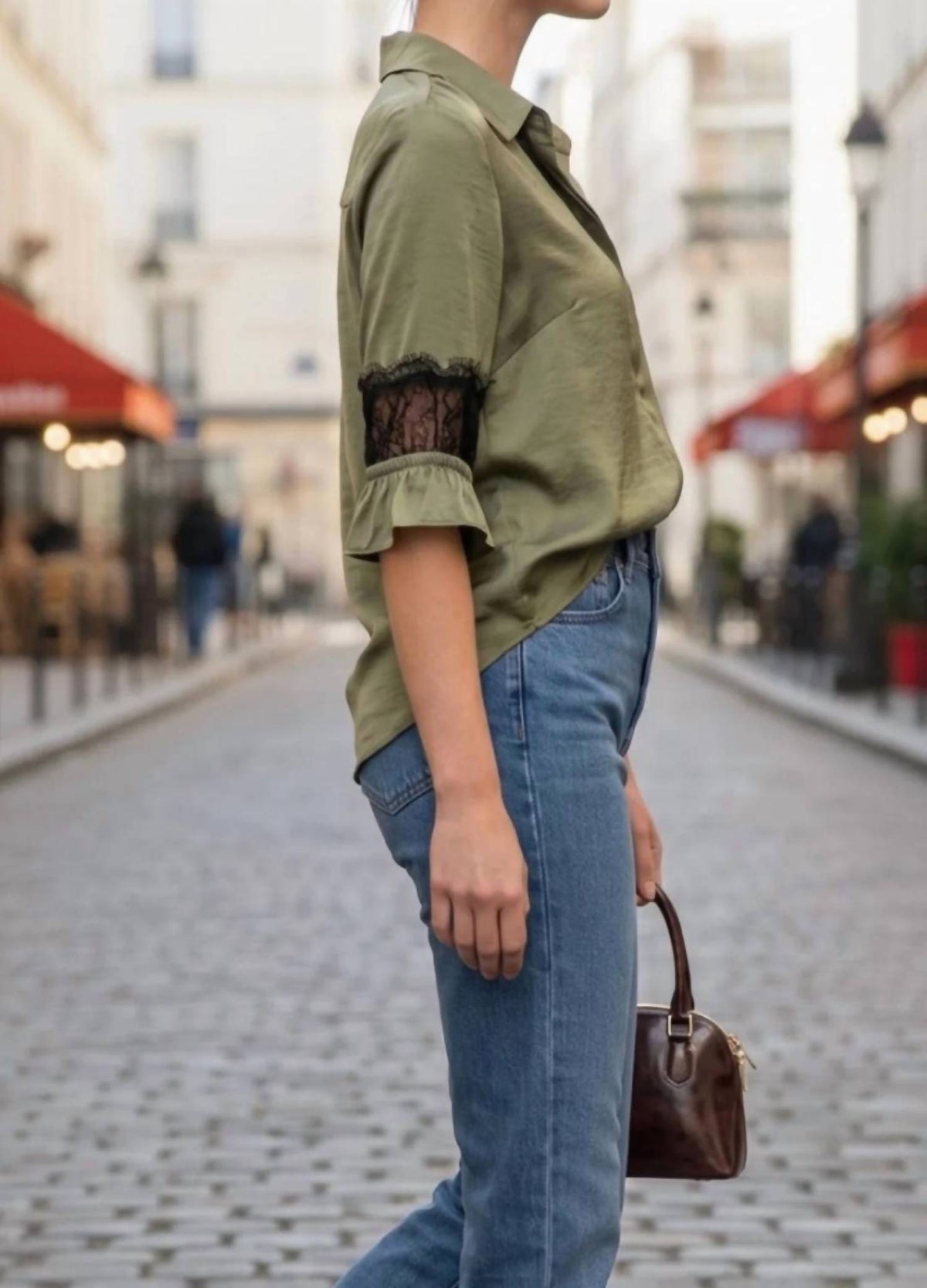 Vava - Lace Insert Blouse