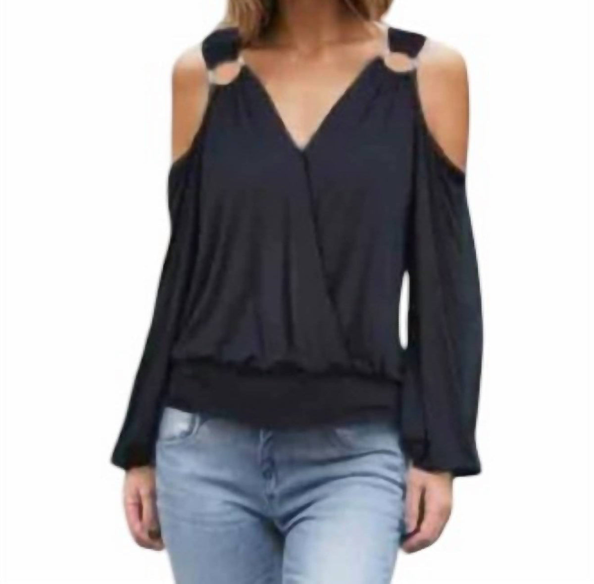 Vava - Open Shoulder Ring Top