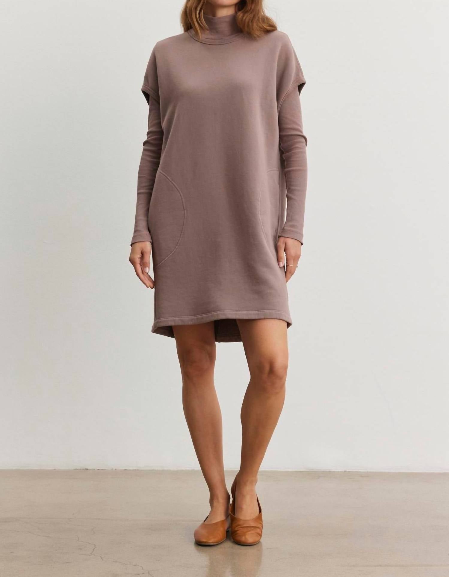 Velvet By Graham & Spencer - Litta Mini Dress - brown - clothing - cotton