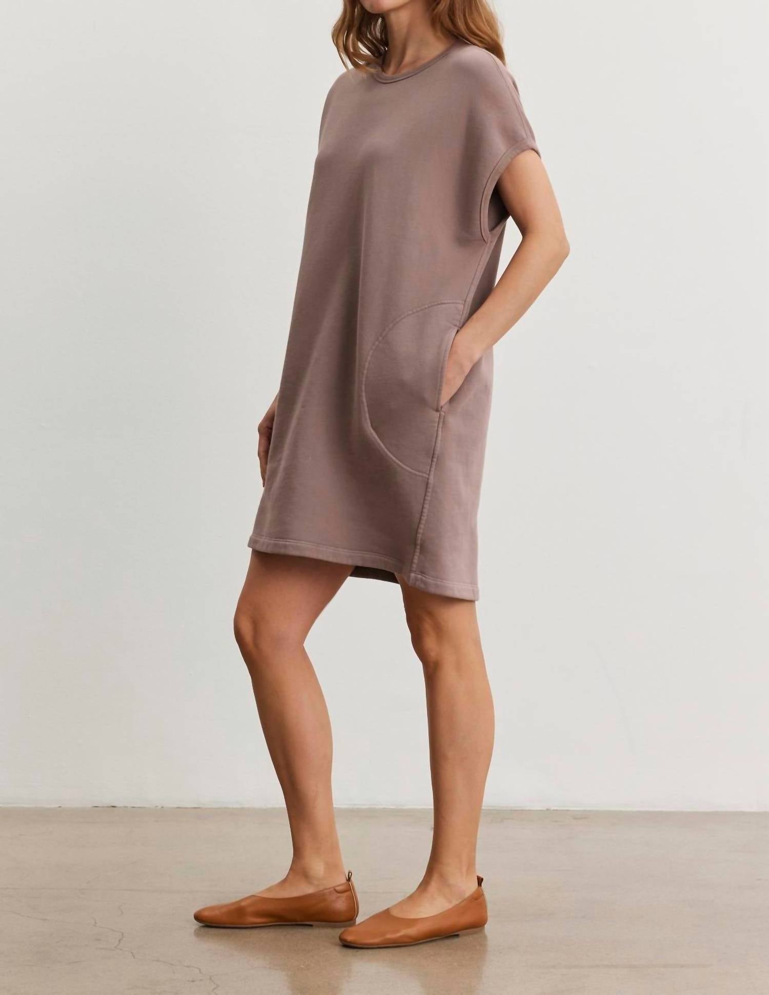 Velvet By Graham & Spencer - Litta Mini Dress - brown - clothing - cotton