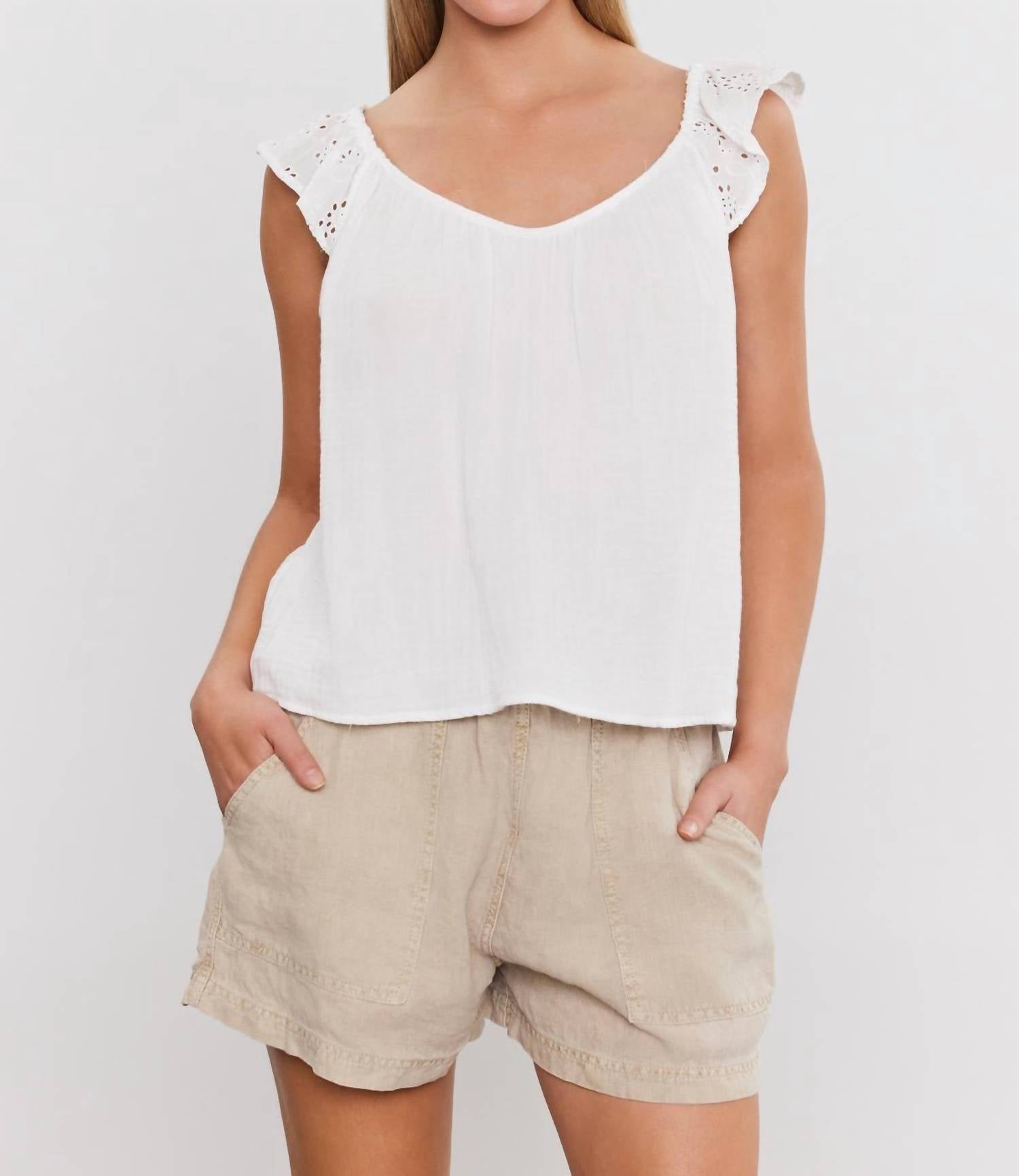 Velvet By Graham & Spencer - Stella Tank Top - clothing - cotton - solid