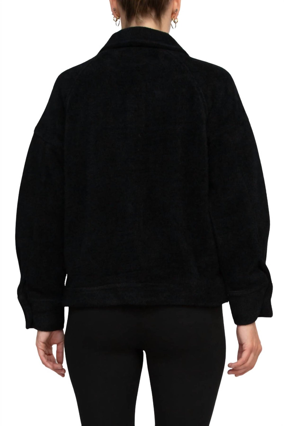 Velvet Heart - Collared Button Down Knit Jacket