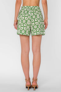 Velvet Heart - Geo Shorts - clothing - floral - green