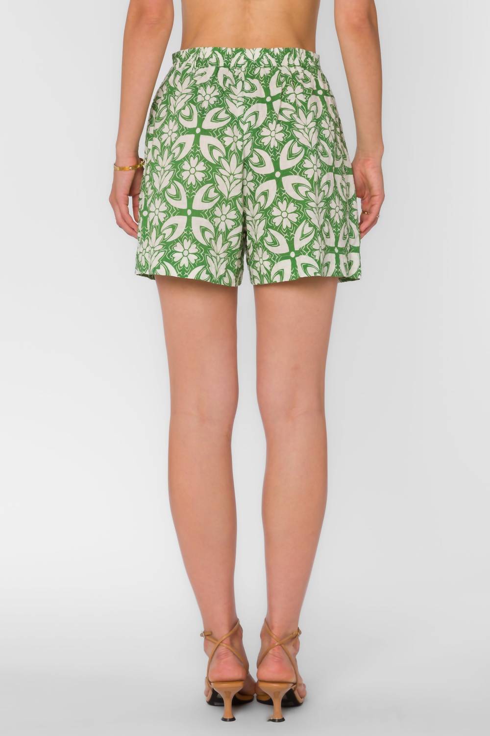Velvet Heart - Geo Shorts - clothing - floral - green