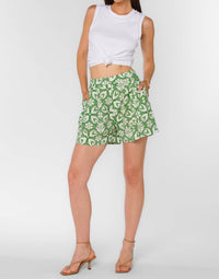 Velvet Heart - Geo Shorts - clothing - floral - green