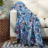 Vera Bradley - Plush Throw Blanket With Pom-poms
