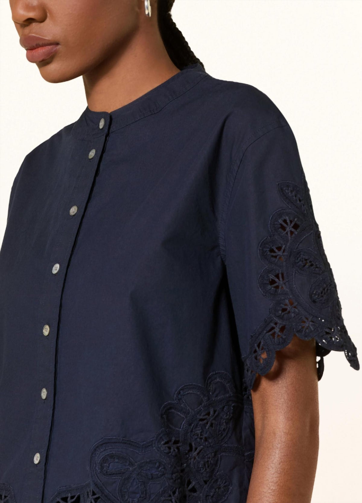 Veronica Beard - Aleck Lace Button-down Shirt