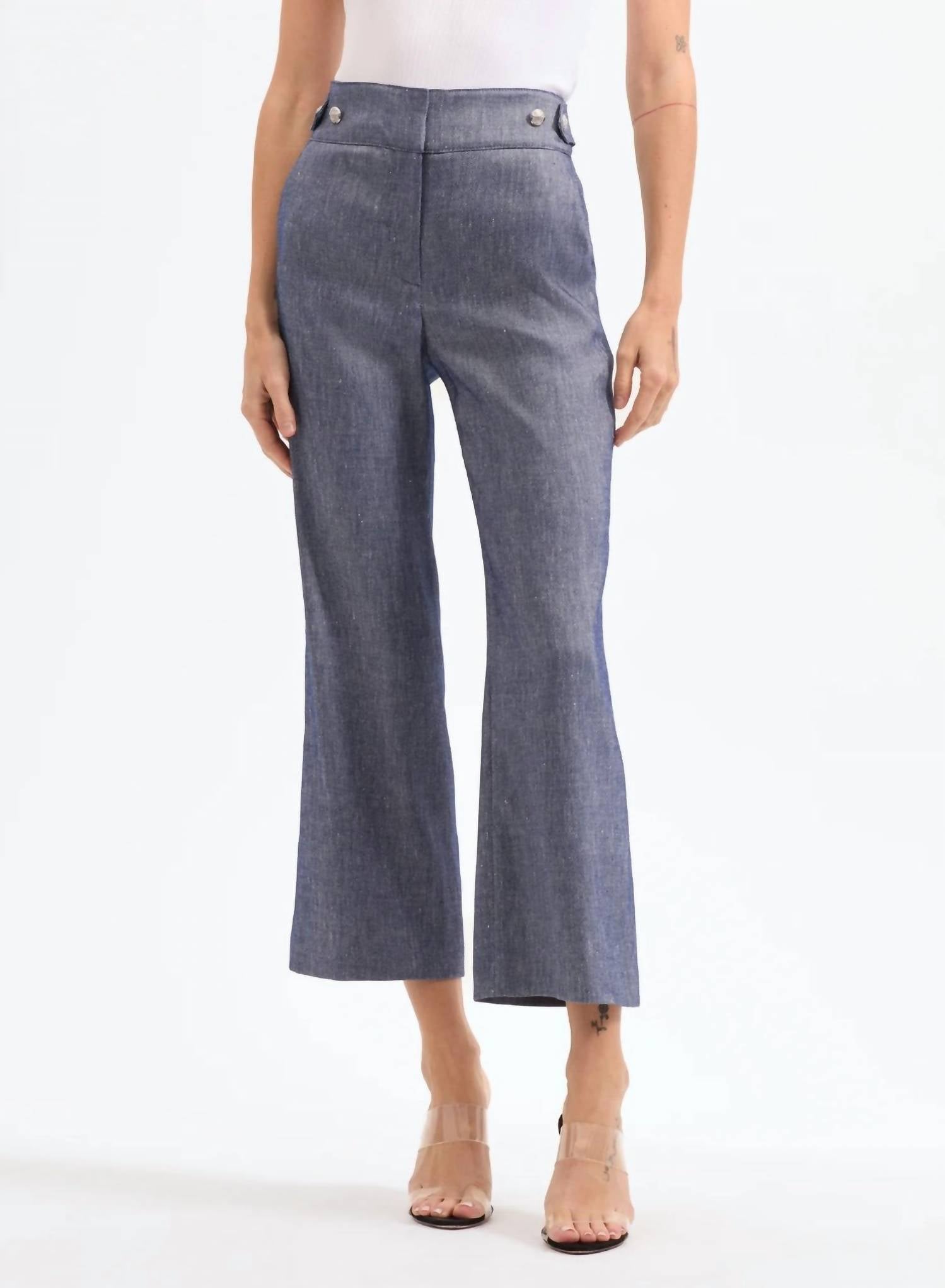 Veronica Beard - Aubrie Pant - blue - clothing - linen - blend