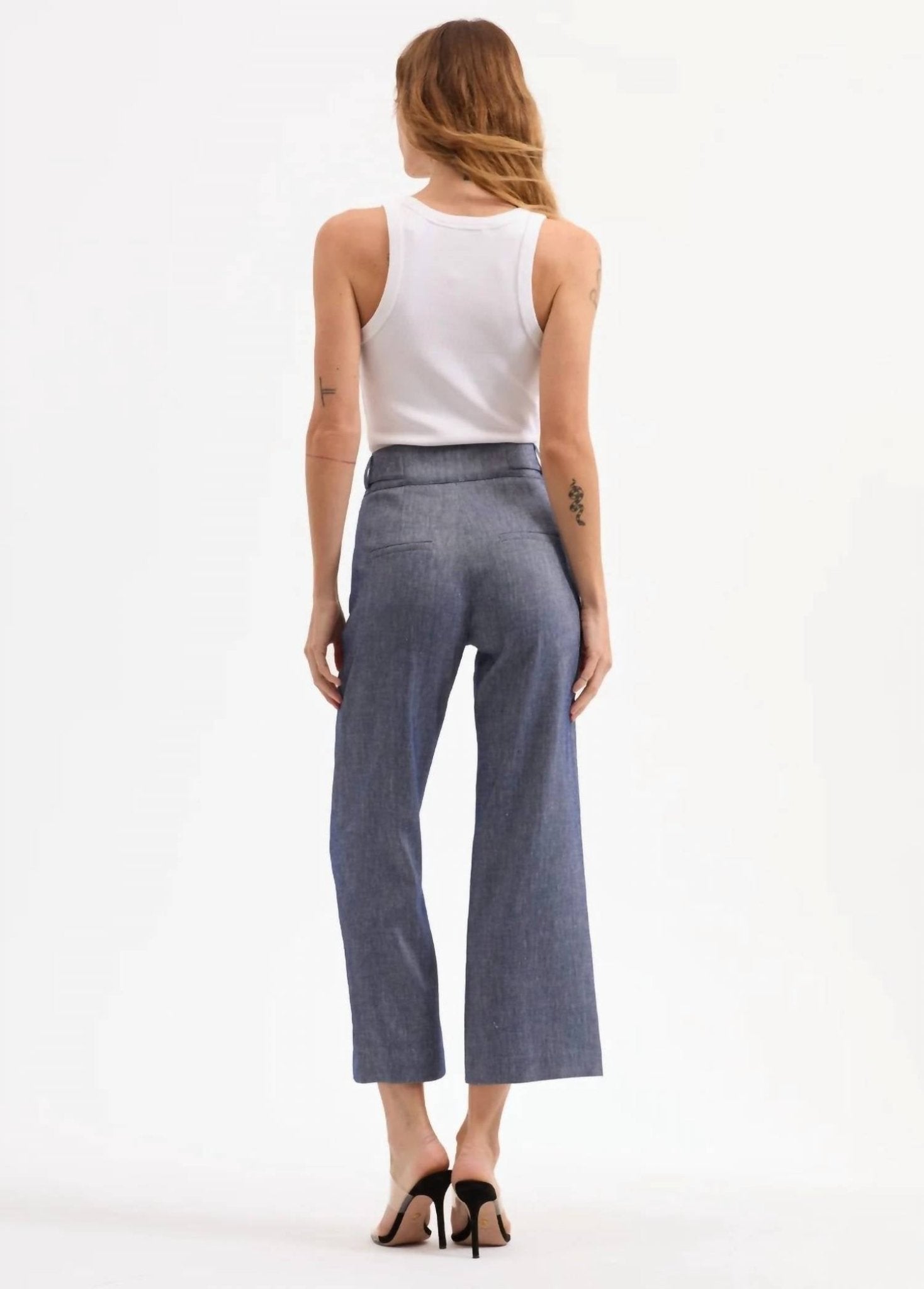 Veronica Beard - Aubrie Pant - blue - clothing - linen - blend