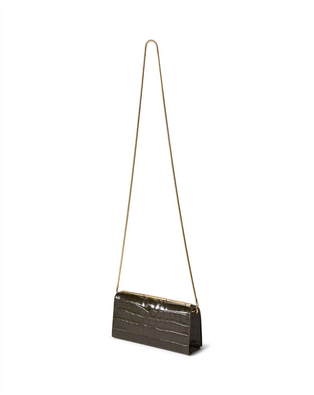 Veronica Beard - Barre Croc-embossed Leather Clutch Handbag