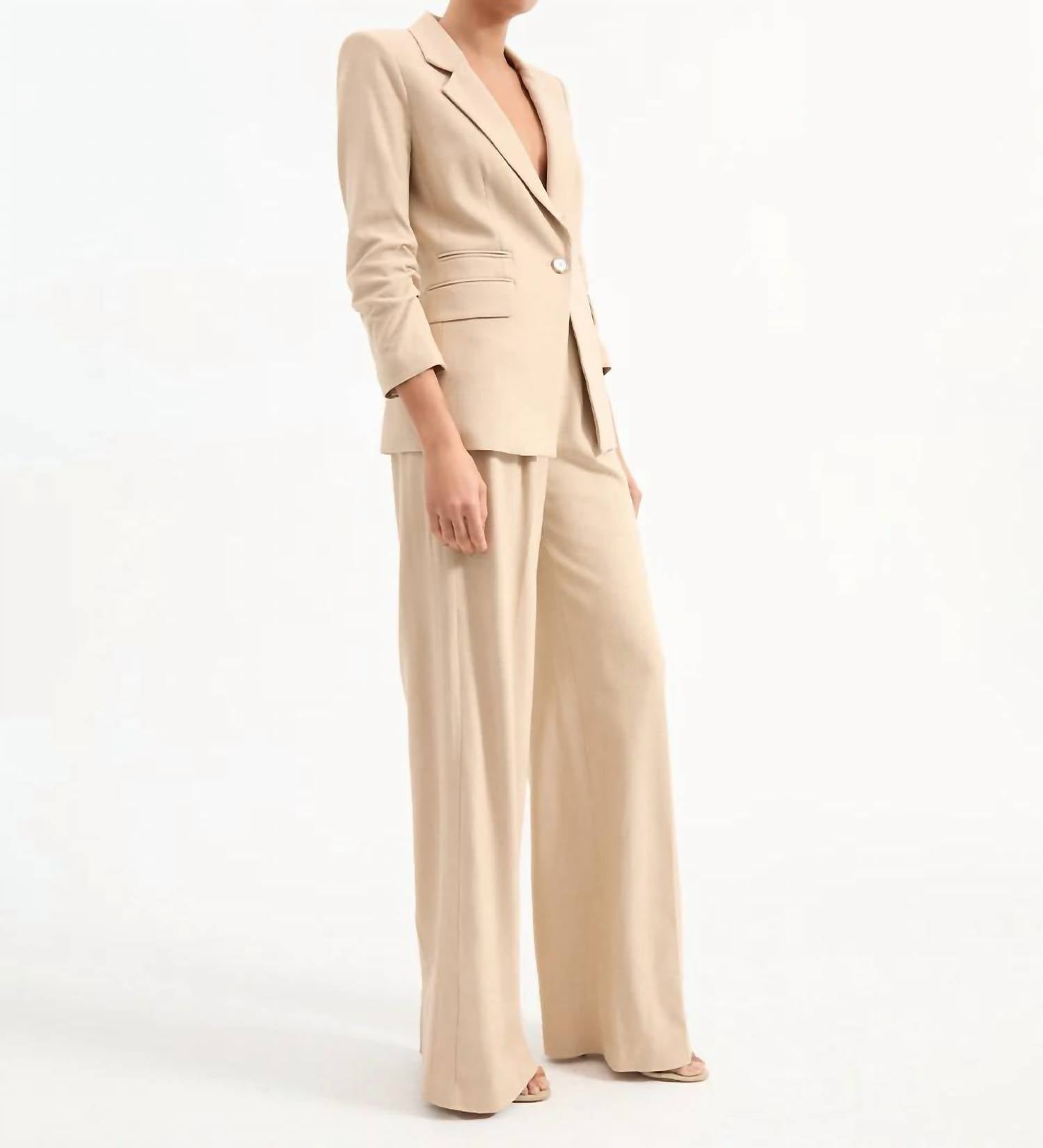 Veronica Beard - Battista Dickey Blazer Jacket - beige - blazers - clothing