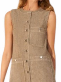 Veronica Beard - Button Front Mini Dress - brown - clothing - dresses