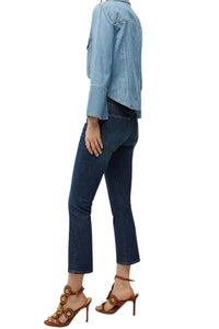 Veronica Beard - Carly Kick - flare Jean - blue - clothing - cotton - blend