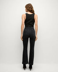 Veronica Beard - Carson Ankle Flare Jeans - black - clothing - cotton - blend