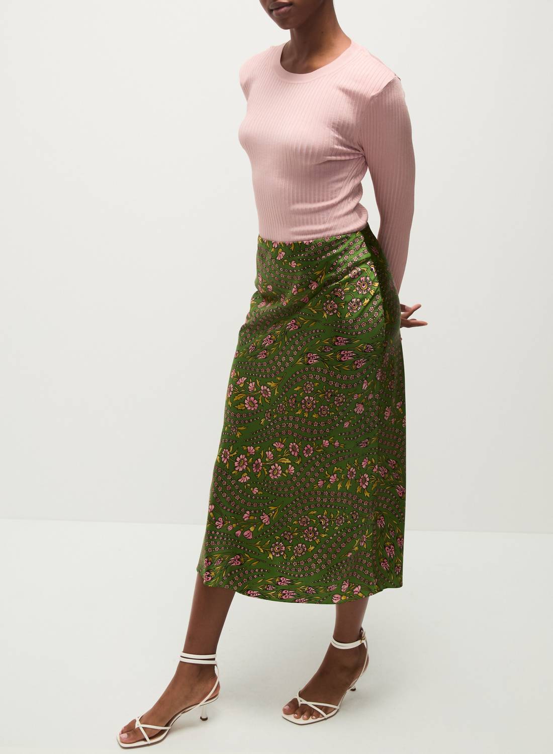 Veronica Beard - Clover Skirt - clothing - floral - green