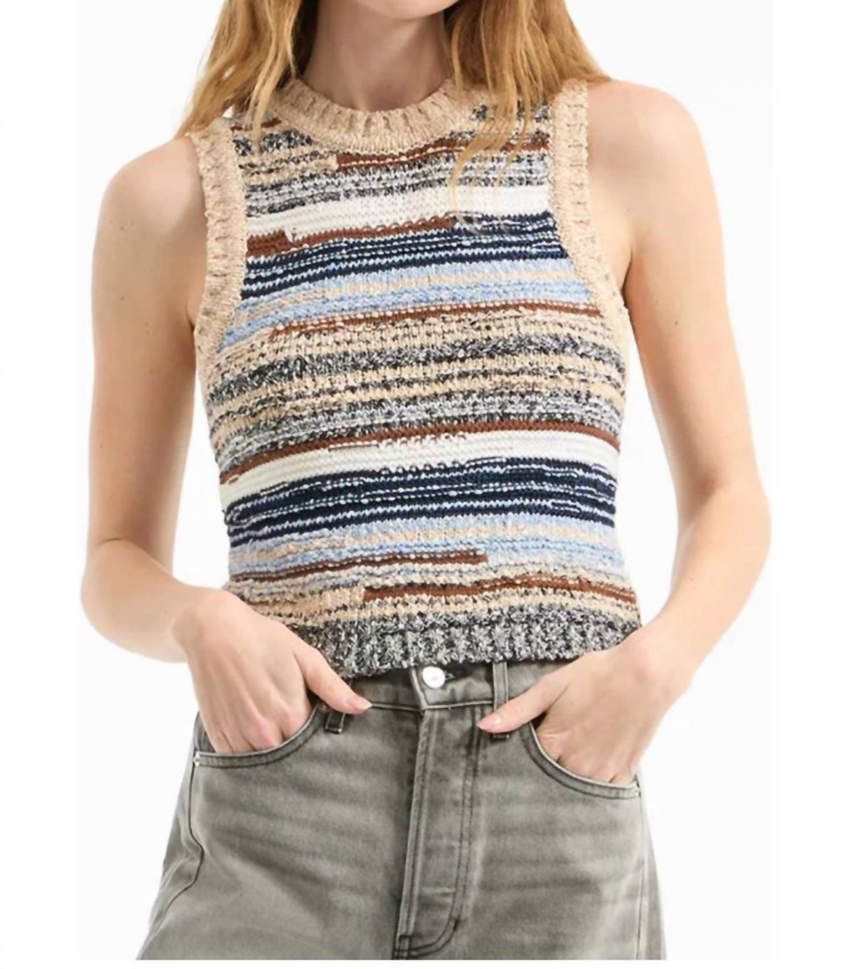 Veronica Beard - CROPPED JERREL KNIT TANK