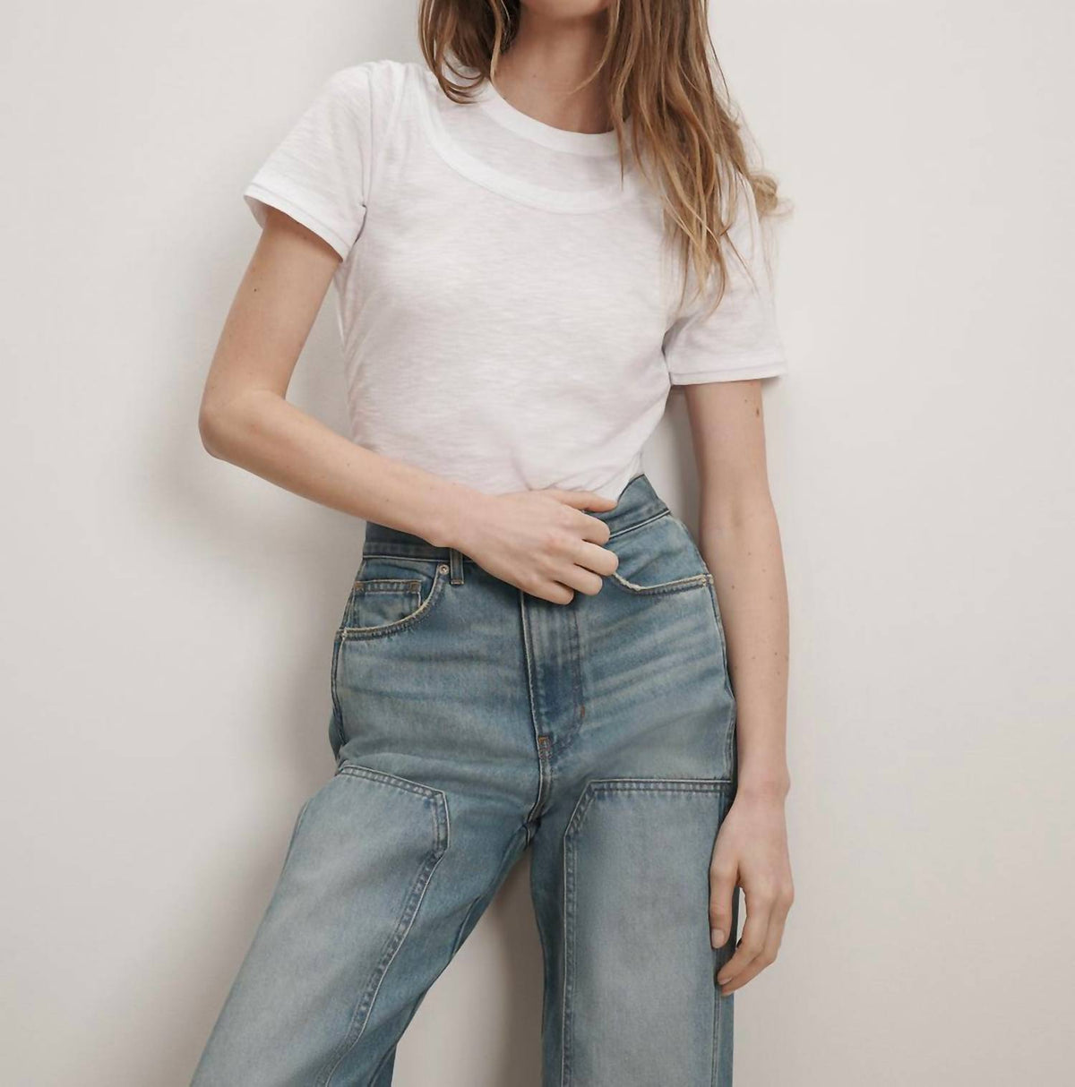 Veronica Beard - Damian Double-collar T-shirt