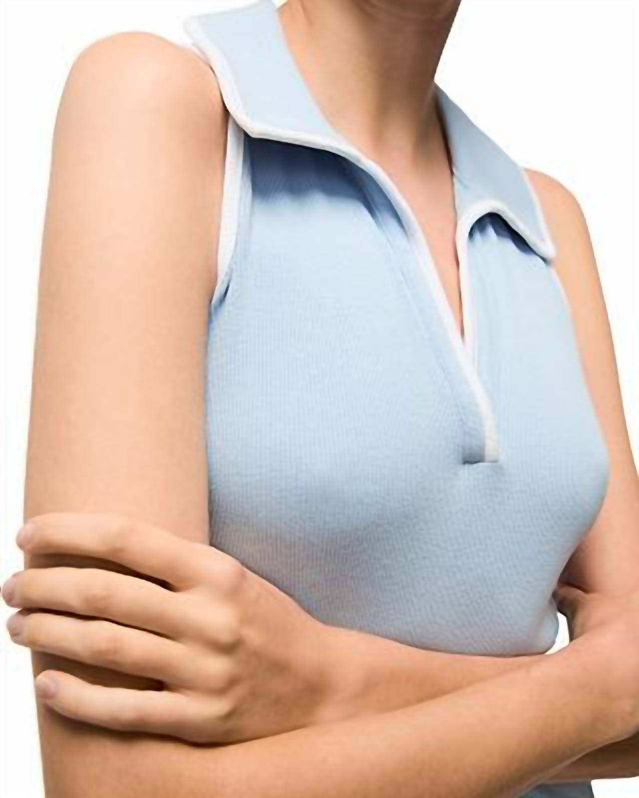 Veronica Beard - Darien Polo Collar Midi Dress - blue - clothing - cotton - blend