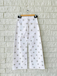 Veronica Beard - Grant Studded Wide Leg Jeans