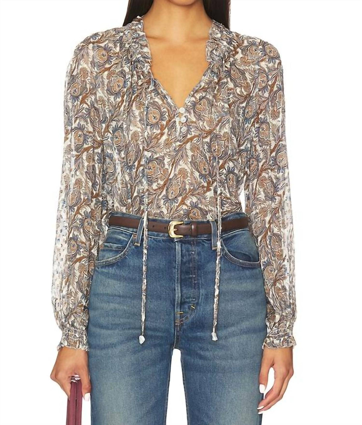 Veronica Beard - Hickory Long Sleeve Blouse
