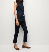 Veronica Beard - Jessup Vest - blue - clothing - cotton - blend