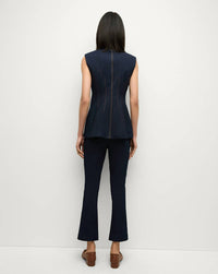 Veronica Beard - Jessup Vest - blue - clothing - cotton - blend