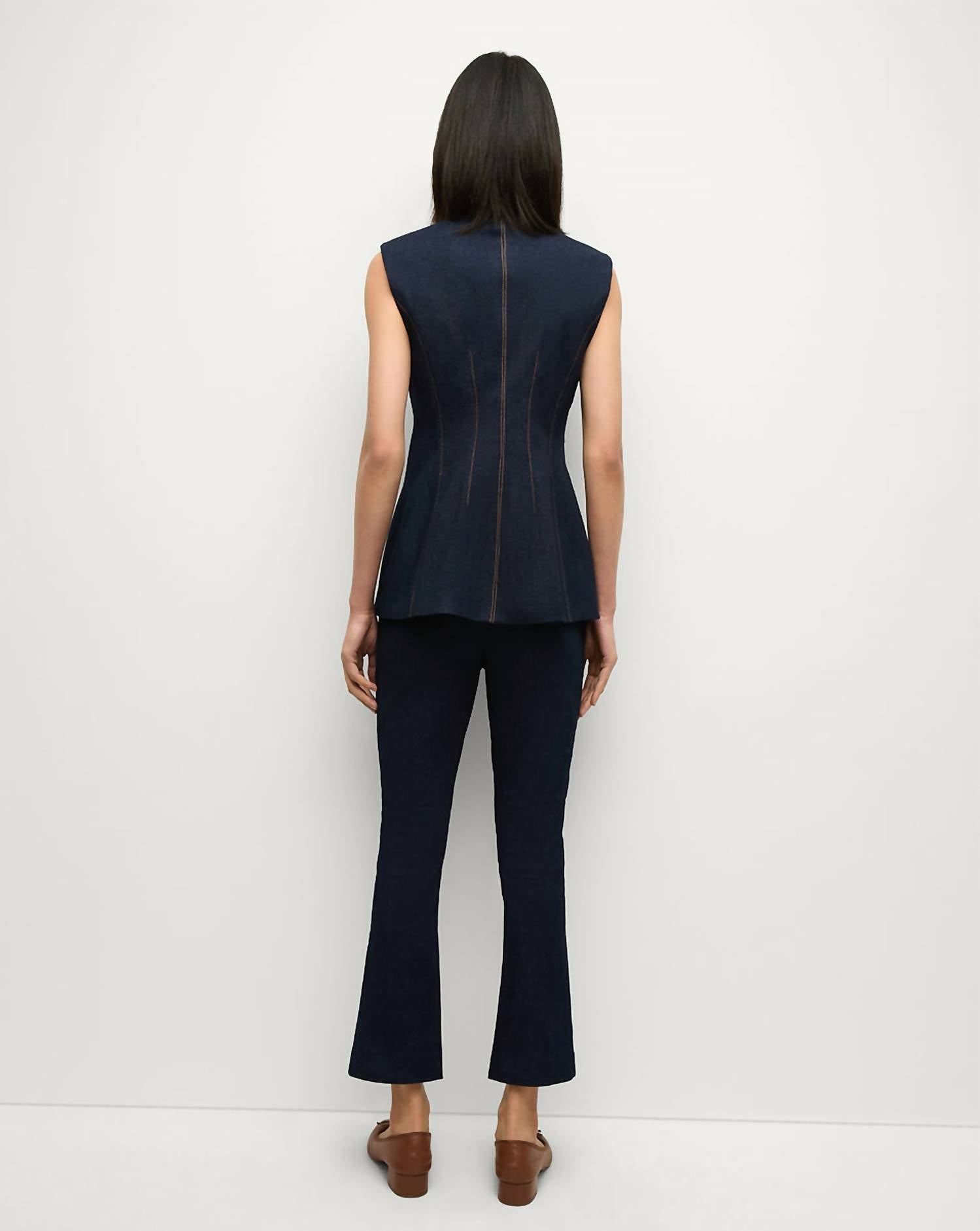 Veronica Beard - Jessup Vest - blue - clothing - cotton - blend