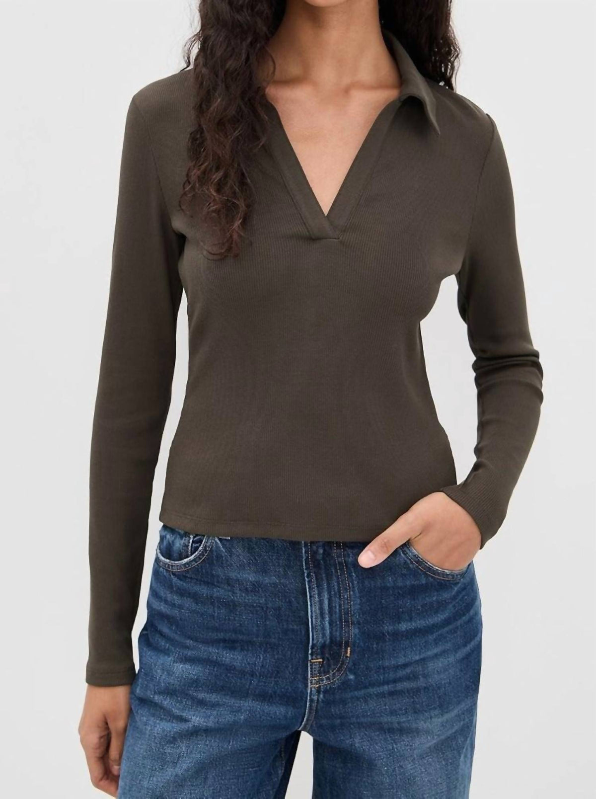 Veronica Beard - Kearney Ribbed Long Sleeve Tee