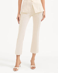 Veronica Beard - Kimra Flare Leg Pants - ankle - beige - clothing