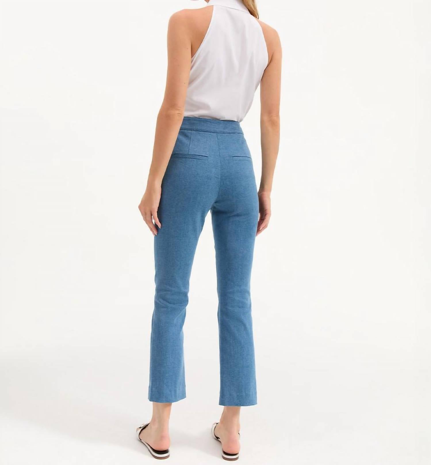 Veronica Beard - Kimra Pant - ankle - blue - clothing