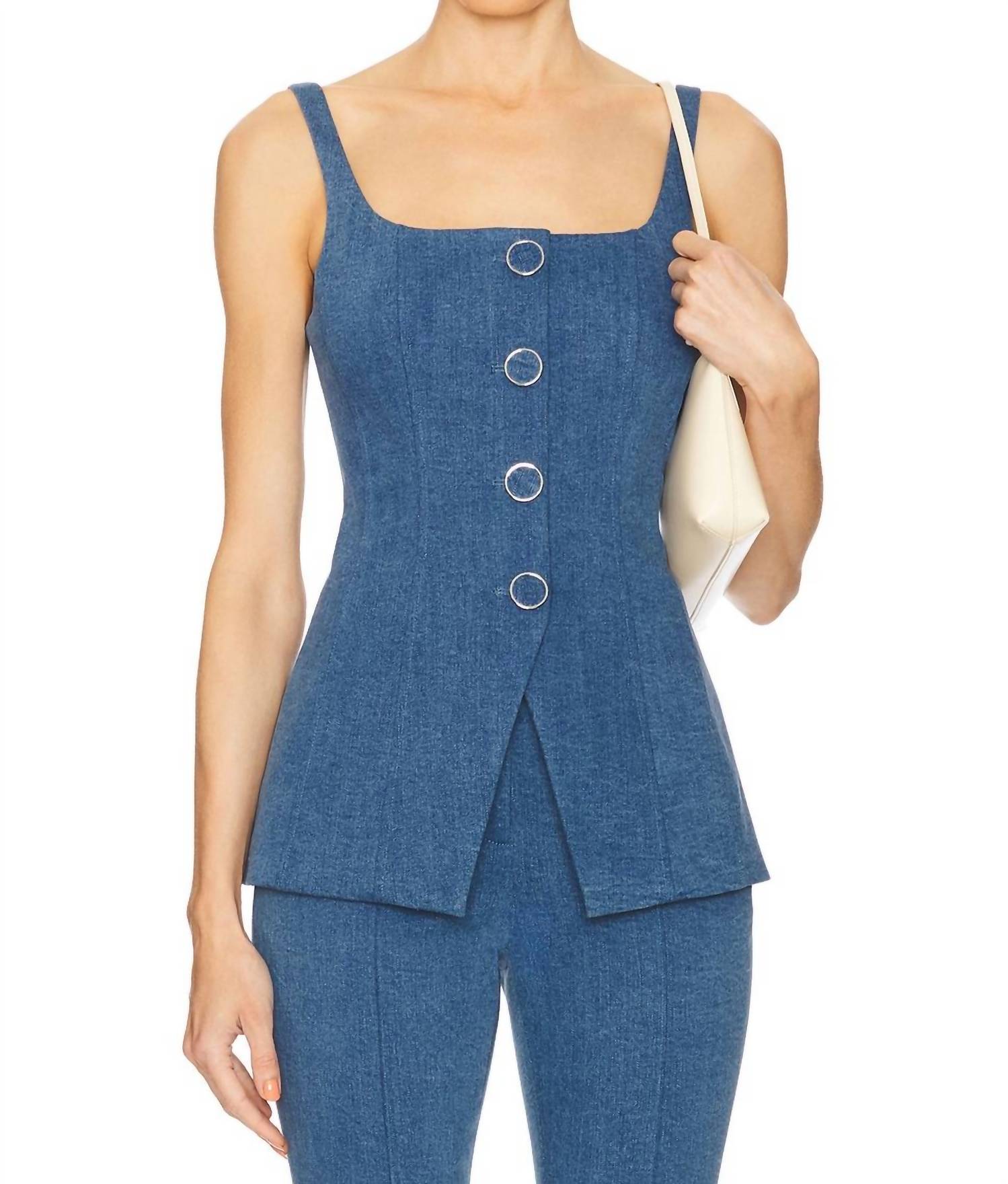 Veronica Beard - Liana Top - blouses - blue - clothing