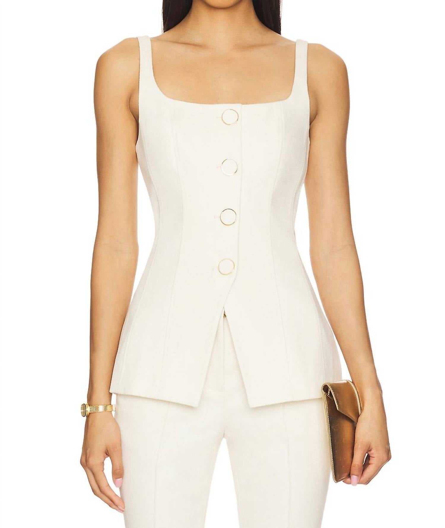 Veronica Beard - Liana Top - blouses - clothing - cotton - blend