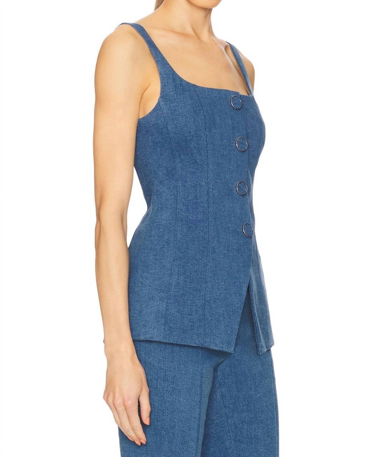 Veronica Beard - Liana Top - blouses - blue - clothing